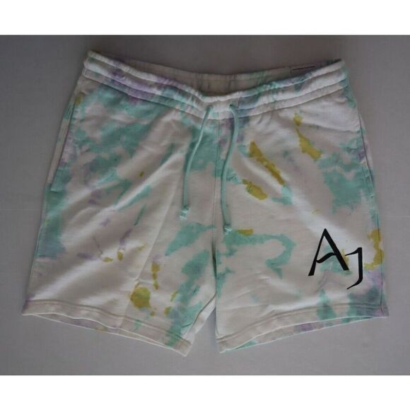 Nike DM1871-530 Men's Sz M Green/Pink Tie Dye Jordan Sport DNA Fleece Shorts - Picture 1 of 11